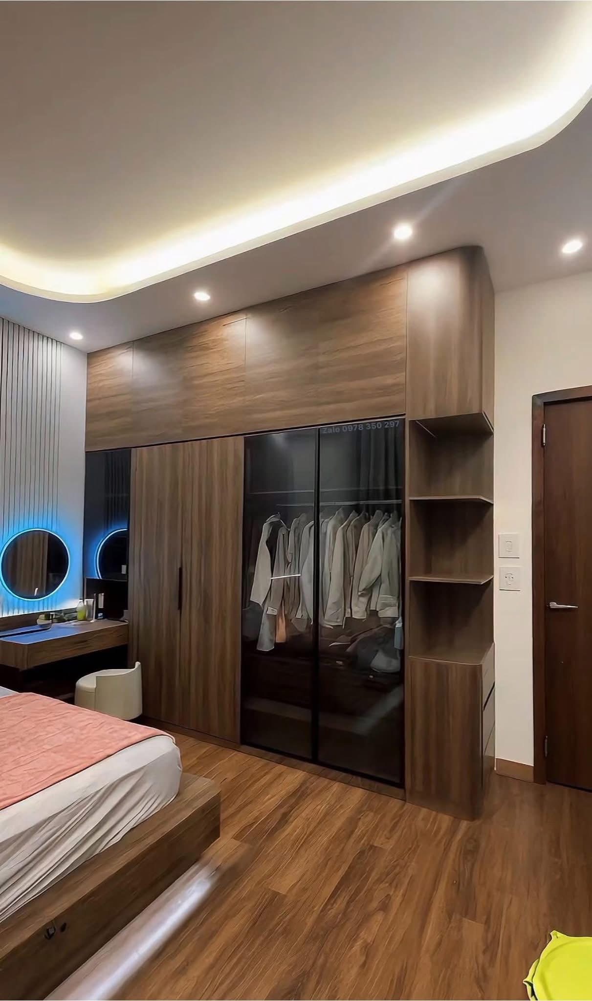 Tủ quần áo , Cánh Phủ Bóng kết hợp kính - Ảnh 5