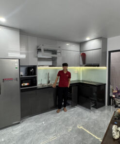 Tủ Bếp Nhựa Ecoplast ,Cánh phủ Acrylic